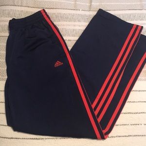 adidas track pants orange stripe